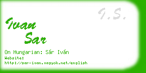ivan sar business card
